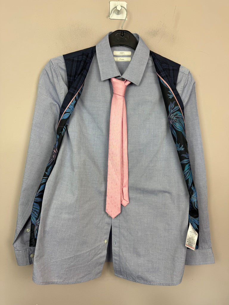 Second hand Kids Next 3pc Shirt Waistcoat Set 12y -Sweet Pea Preloved Clothes 