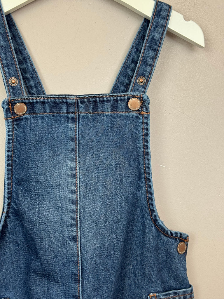 Second Hand kids Next short denim dungarees 2-3y