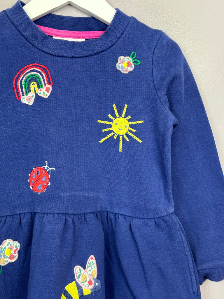 Pre loved Kids Boden Navy Sweatshirt Dress 2-3y -Sweet Pea preloved clothes 