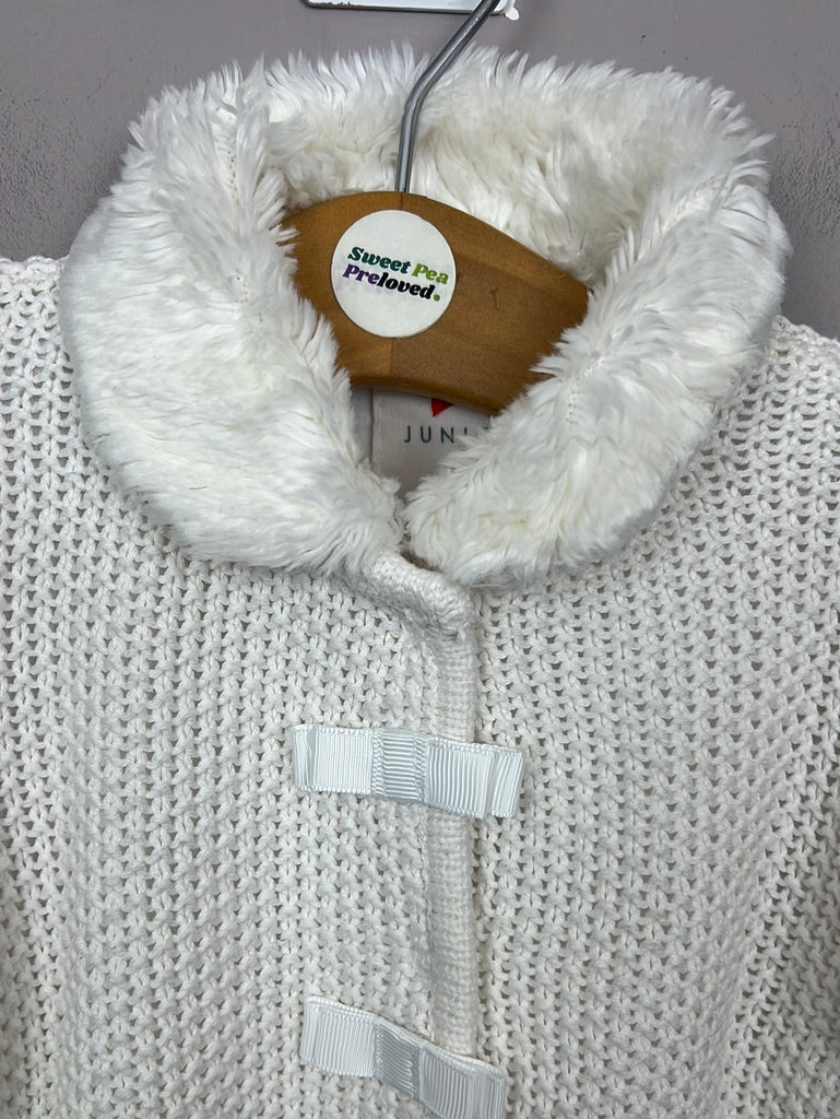 Pre loved baby Jasper Conran white cardigan jacket 6-9m