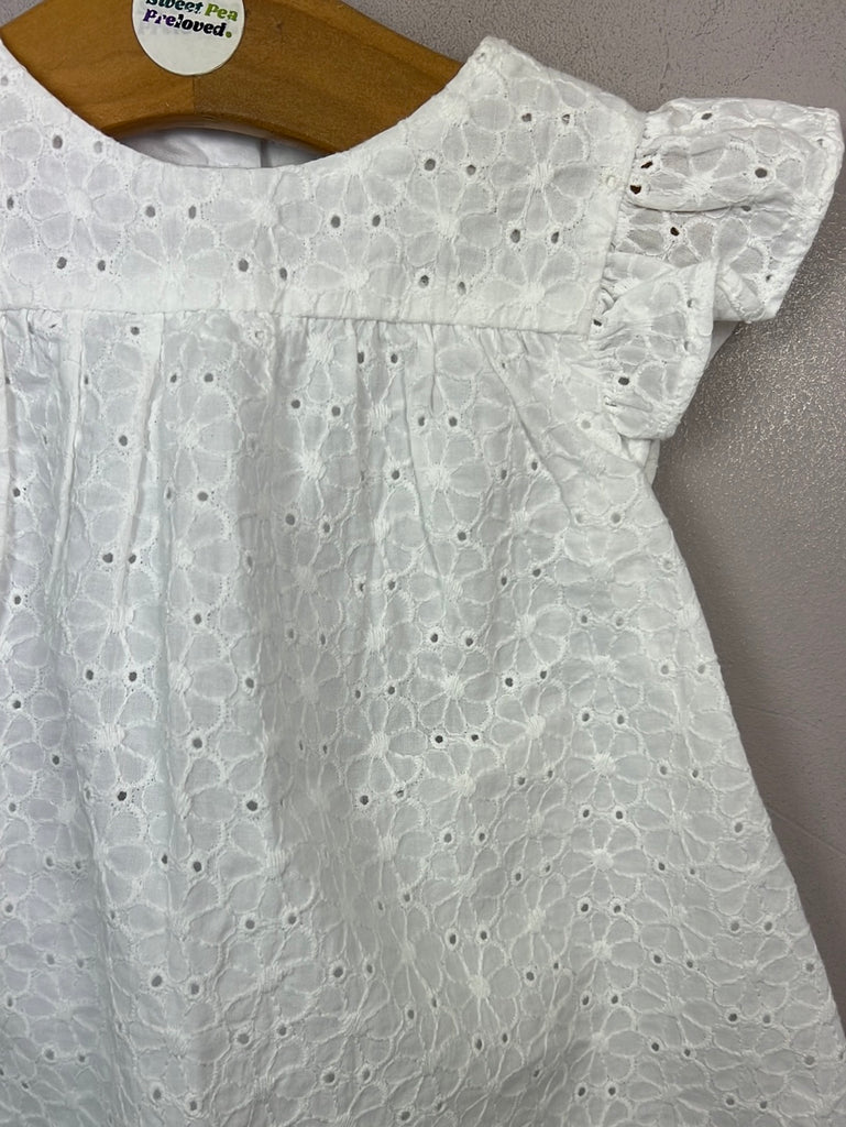 Secondhand baby Little White Company Embroidered White Dress 3-6m