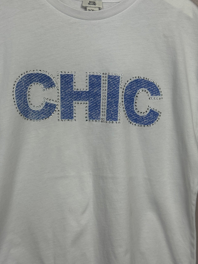 Secondhand Girls River Island Chic White T-shirt 9-10y