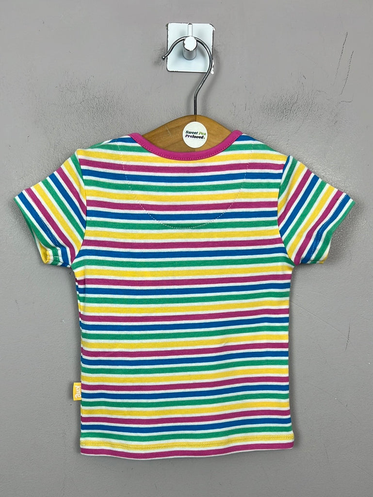 Kite Mini bright stripe T-shirt - Sweet pea preloved clothes