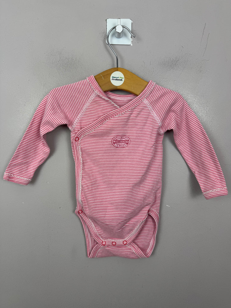 Petit Bateau Coral Pink Bodysuit 6m - Sweet Pea Preloved