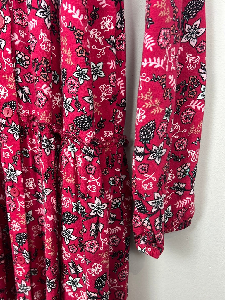 Next red floral floaty dress 10y - Sweet Pea Preloved 