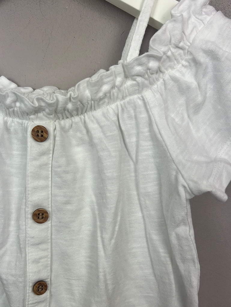 Next white cropped jersey top 6y- Sweet Pea Preloved
