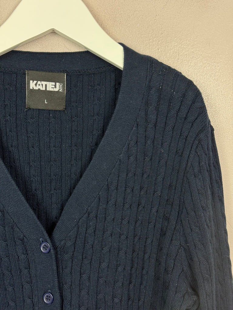 Katie J NYC Navy Cardigan 10-12y new 