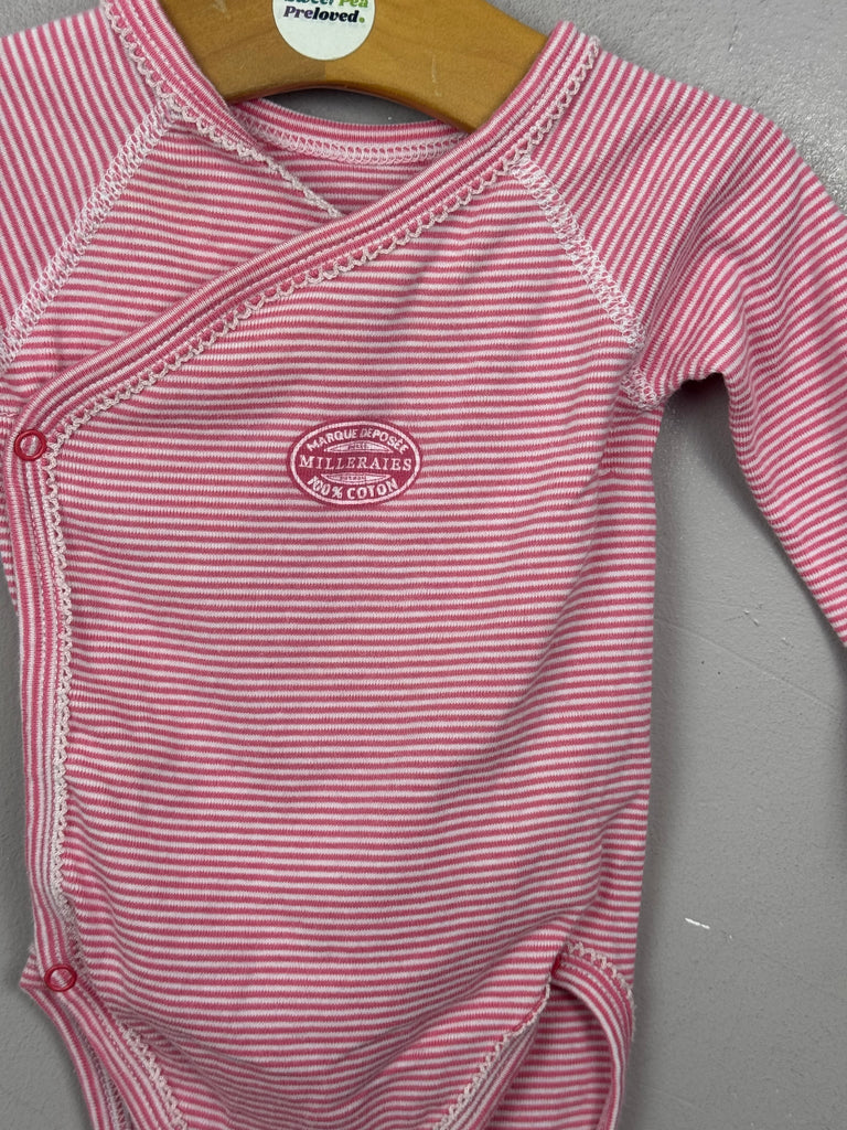 Preloved Baby Petit Bateau Coral Pink Bodysuit 6m