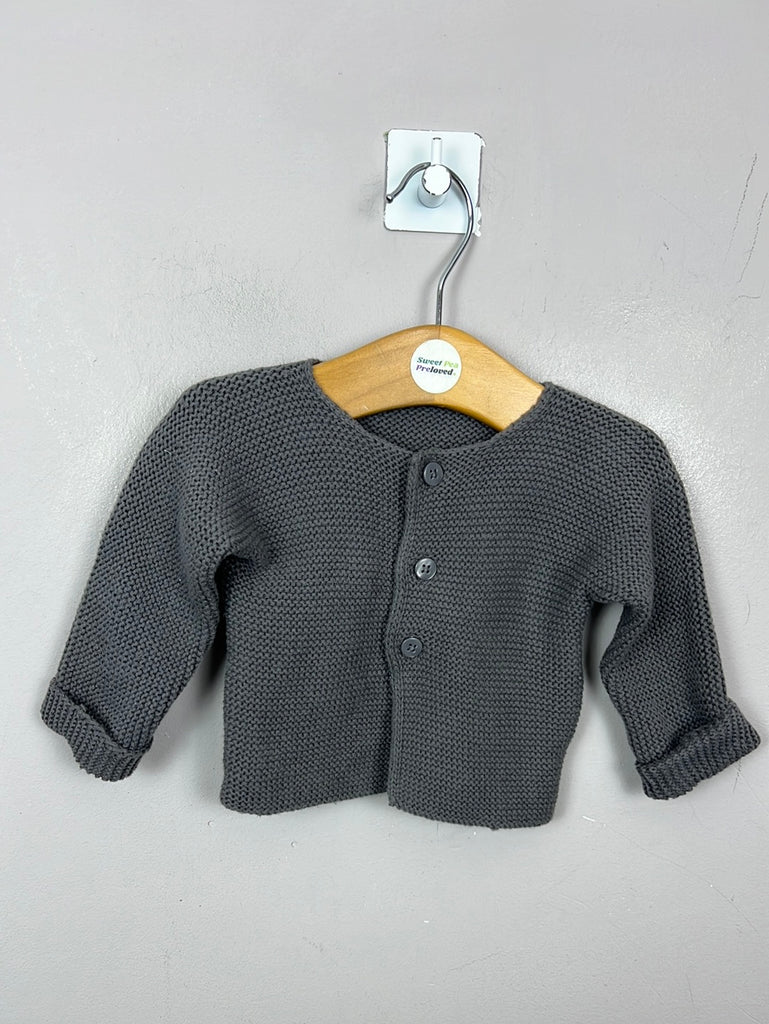 Second hand baby 1m M&S charcoal cardigan