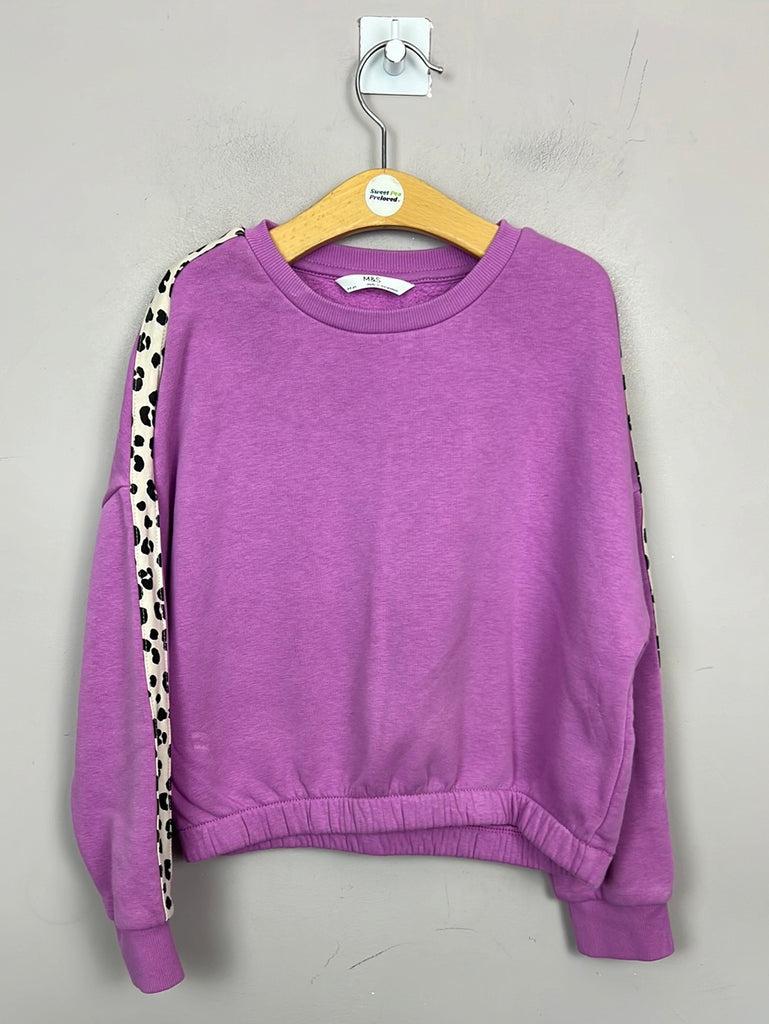 Pre Loved Kids M&S Purple Sweatshirt 8-9y