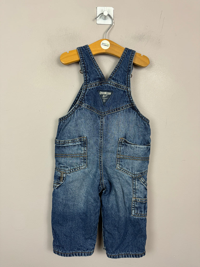 Second hand Oshkosh fleece lined Dungarees 6m