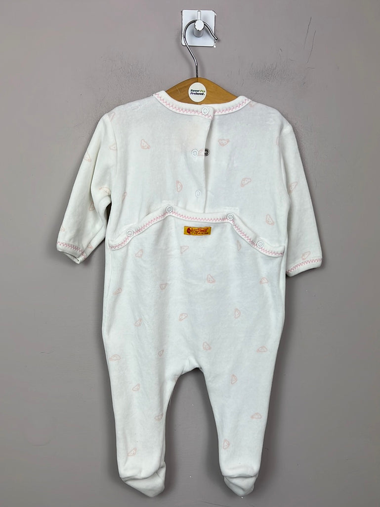 Secondhand baby Steiff velour teddy bear sleepsuit 3-6m 