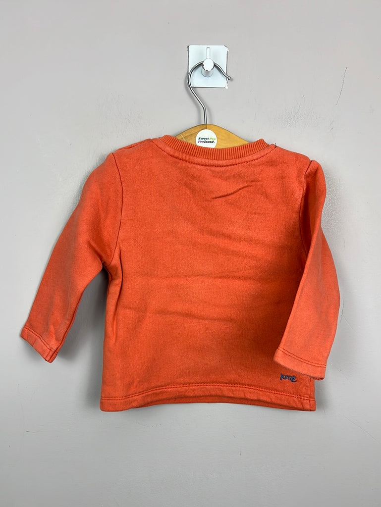 Pre Loved Baby Kite Orange Fox Sweatshrt 6-12m