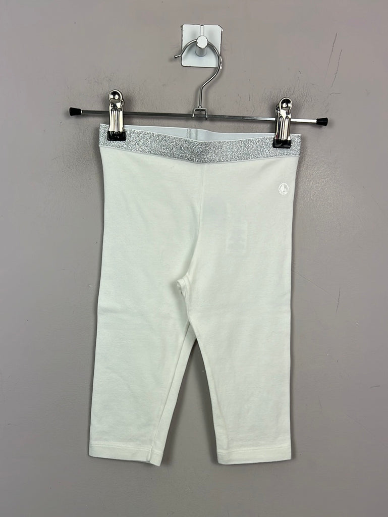 Secondhand kids Petit Bateau cropped leggings with sparkle waistband 6y