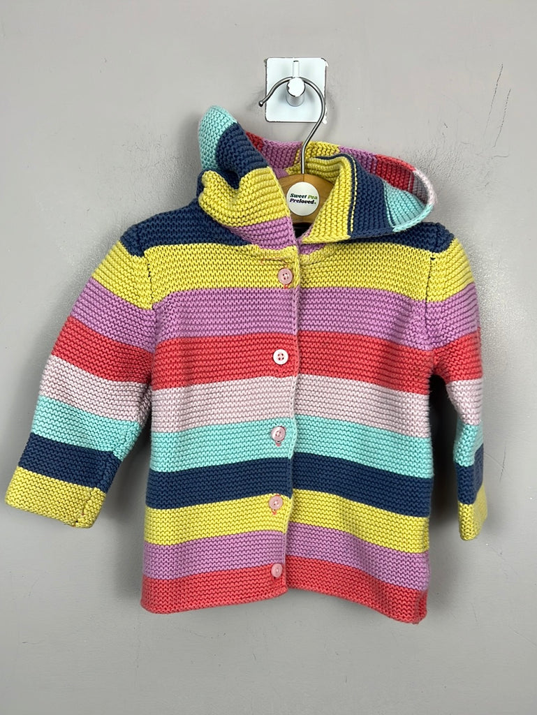 Pre loved baby Next striped hooded cardigan 6-9m