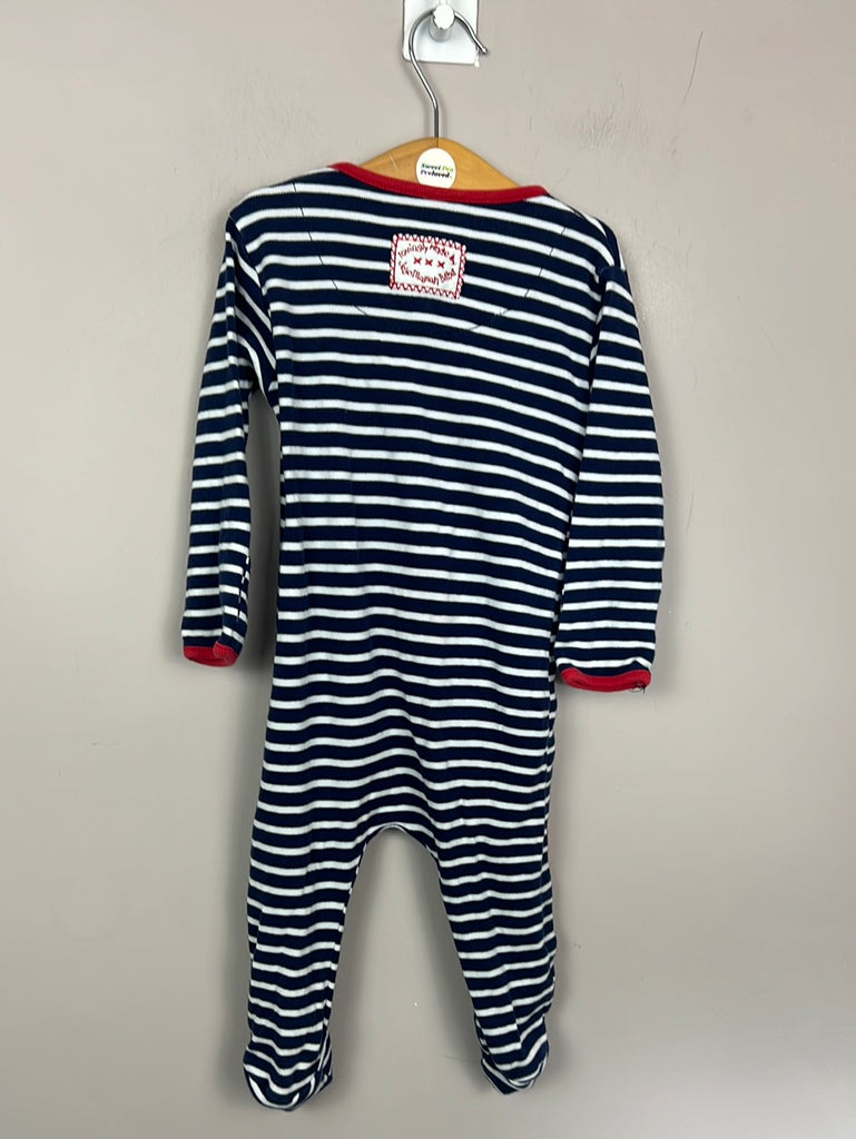 Secondhand baby Jojo Maman Bebe Polar Bear Kimono Sleepsuit 6-9m