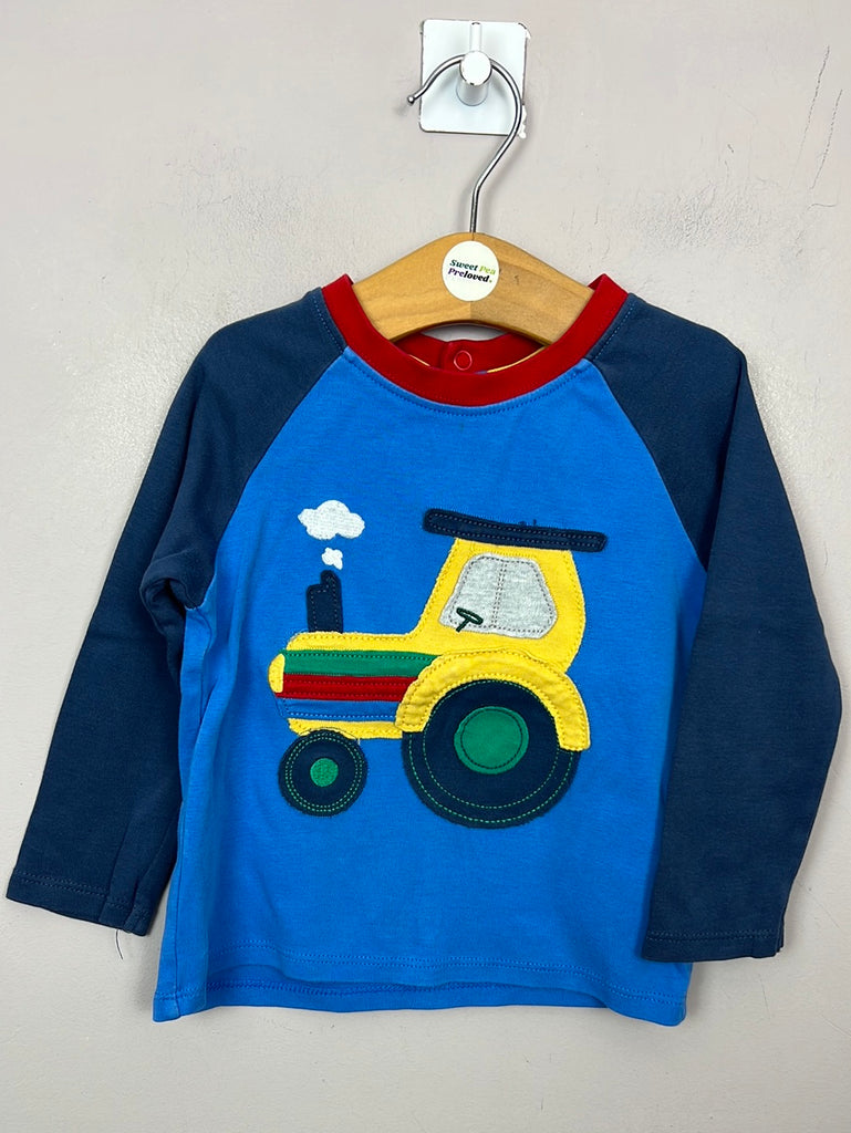 Preloved baby Frugi Tractor raglan t-shirt 12-18m