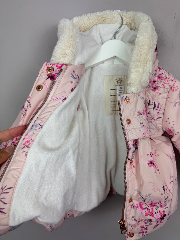 Pre loved Baby Next Pink Padded Coat 12-18m -Sweet Pea Preloved Clothes 