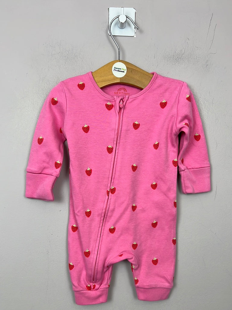 Secondhand baby 1m Next strawberry zip sleepsuit