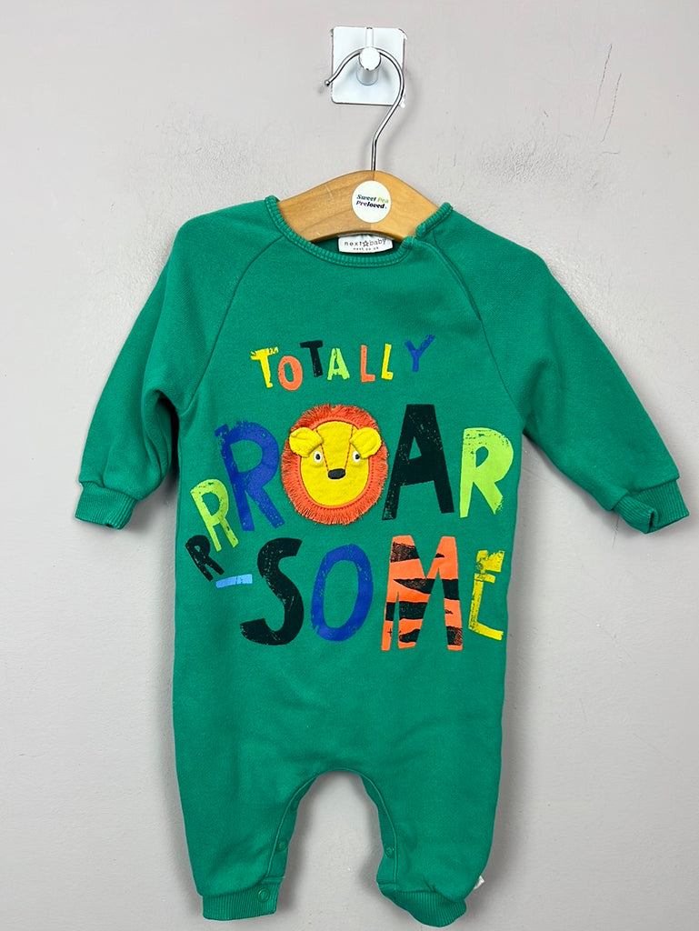 Secondhand baby Next green roarsome romper 0-3m