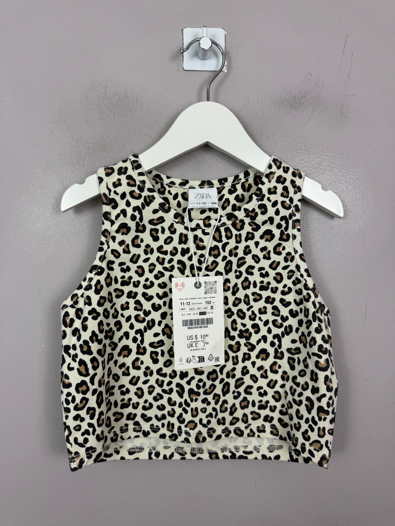 Zara Leopard Tank Top 11-12y Bnwt preloved children - sweet pea preloved