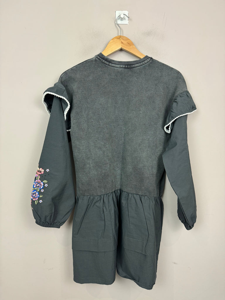 Secondhand kids River Island Grey Sweatshirt Dress 11-12y