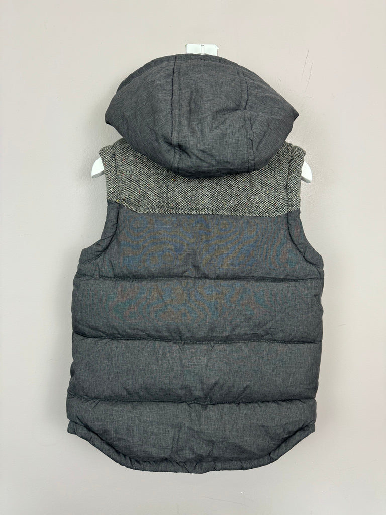 Pre Loved Kids Next Grey Hooded Gilet 4y