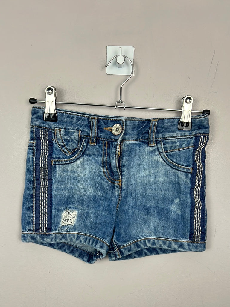Pre Loved Girls Next denim shorts with taped seam 6y