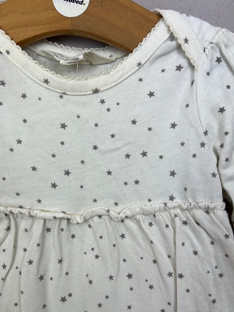 Preloved baby Gap organic tiny star dress 3-6m