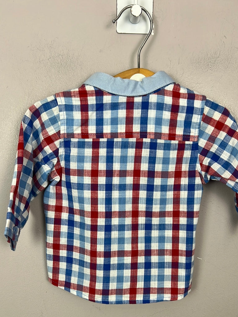 Benetton Red/Blue Check Shirt BNWT 0-3m - Sweet Pea Preloved