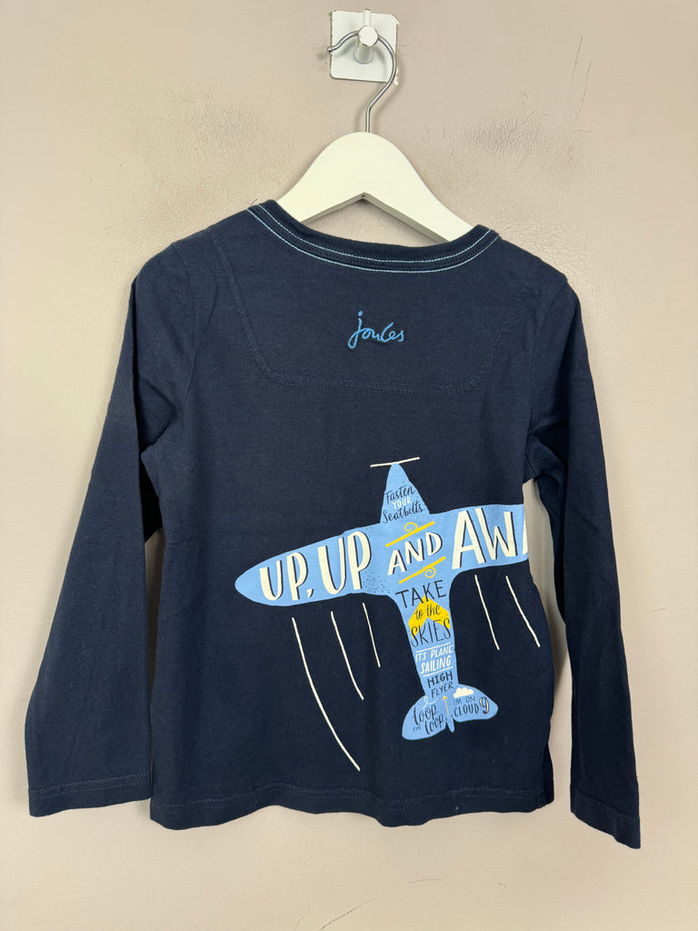 Pre Loved Childrens Joules Sky Dive Wrap Around Design T-shirt 4y