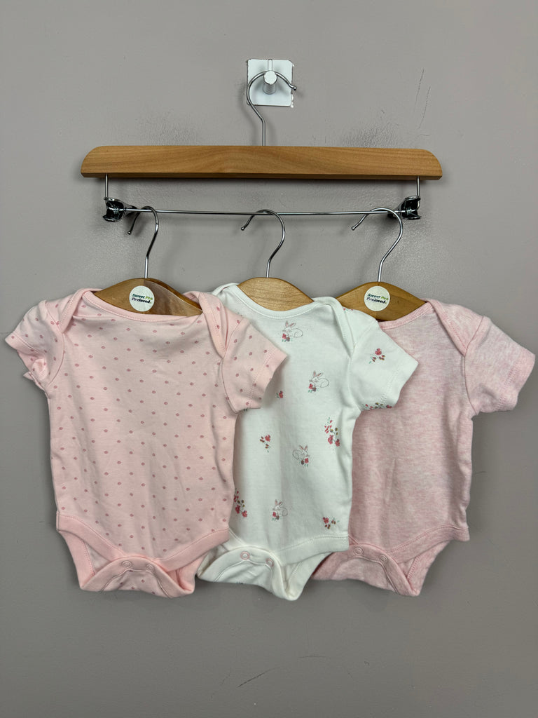 Next pink/white bunny bodysuits Up to 1 month - Sweet Pea Preloved