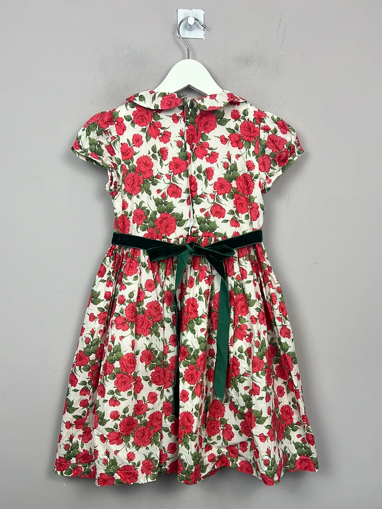Lily Rose Catherine Liberty Red Rose Dress 6-7y- Sweet Pea Preloved