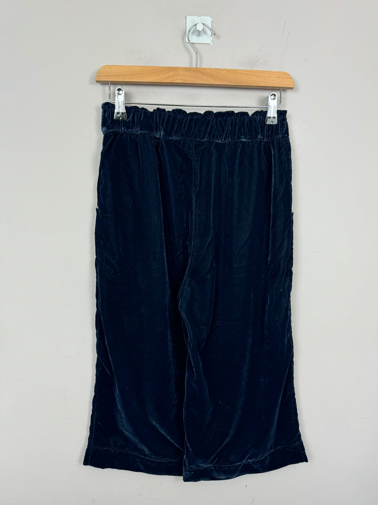 Secondhand Boden Navy Velvet Cropped Trousers 13y