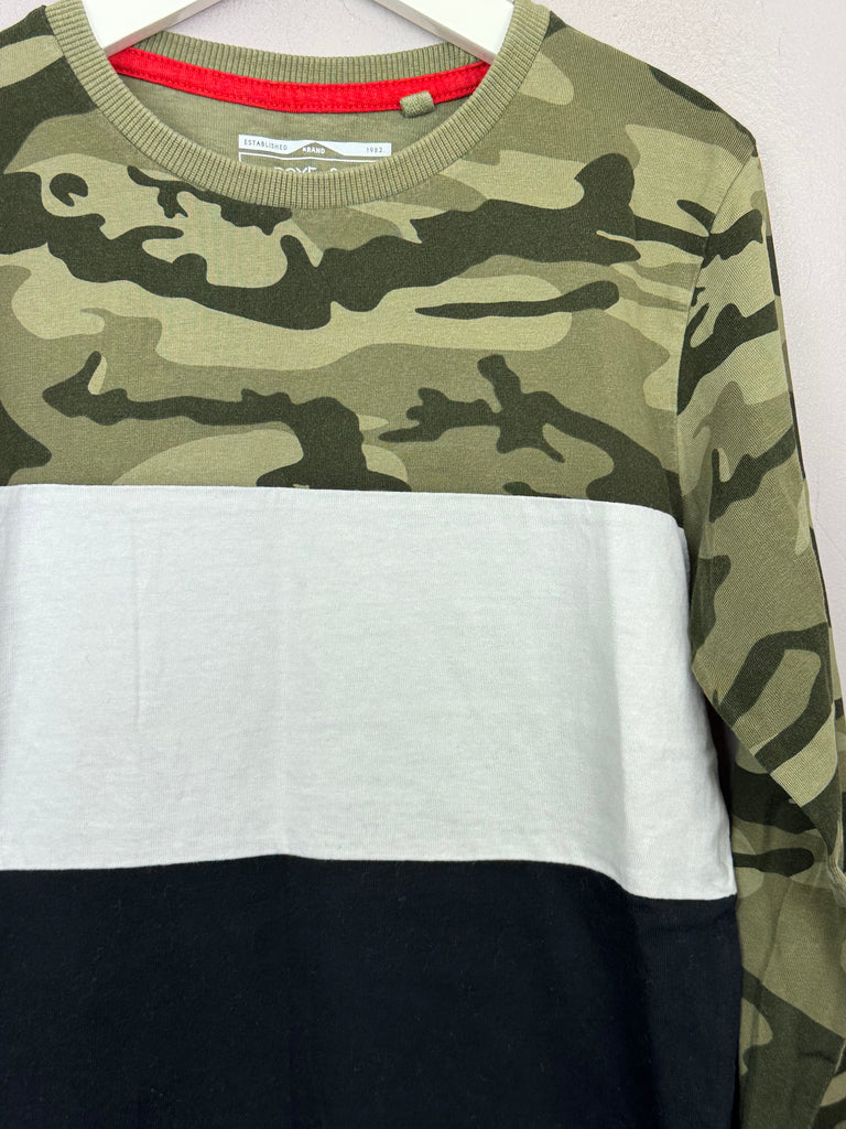 Next Camo Colour Block T-Shirt 6-7y -Sweet Pea Preloved Clothes 
