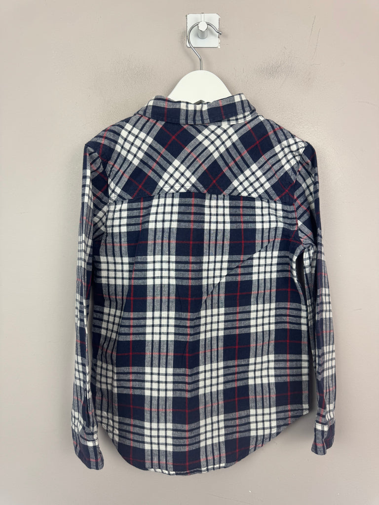 Joules Linen mix check shirt 7y