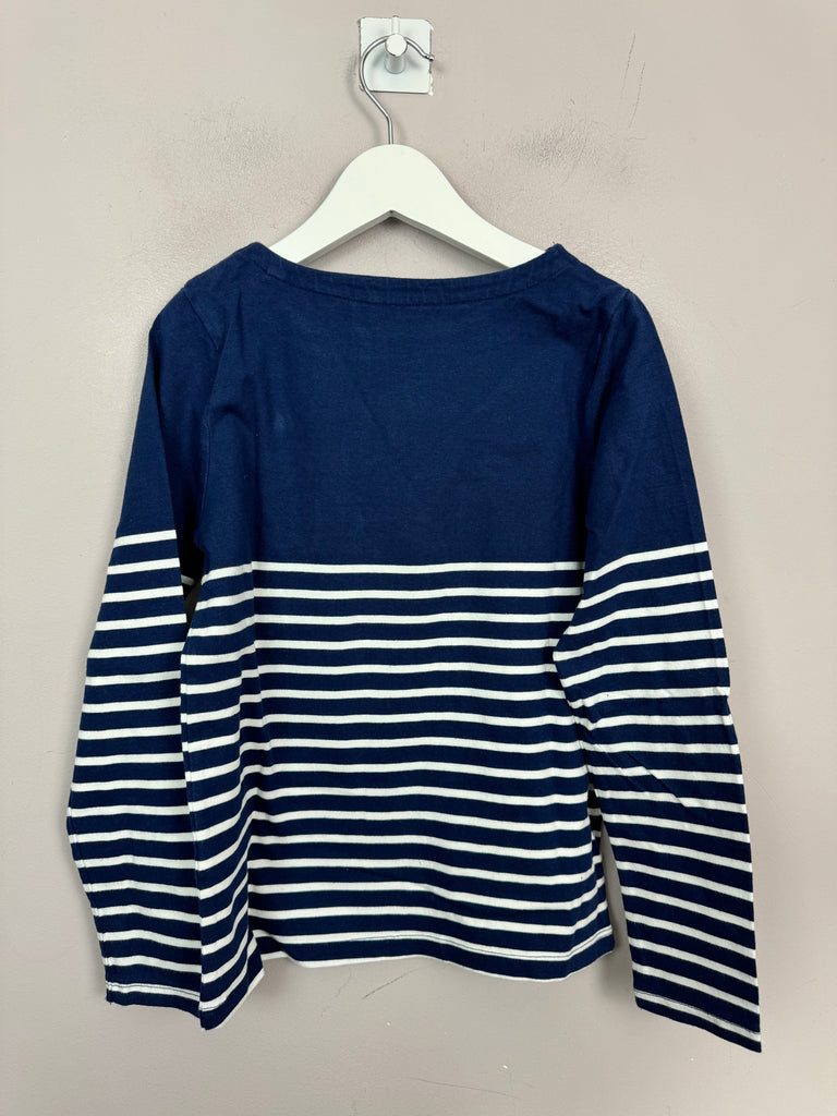 Secondhand kids Boden Navy Christmas Penguin Breton Top 8-9y