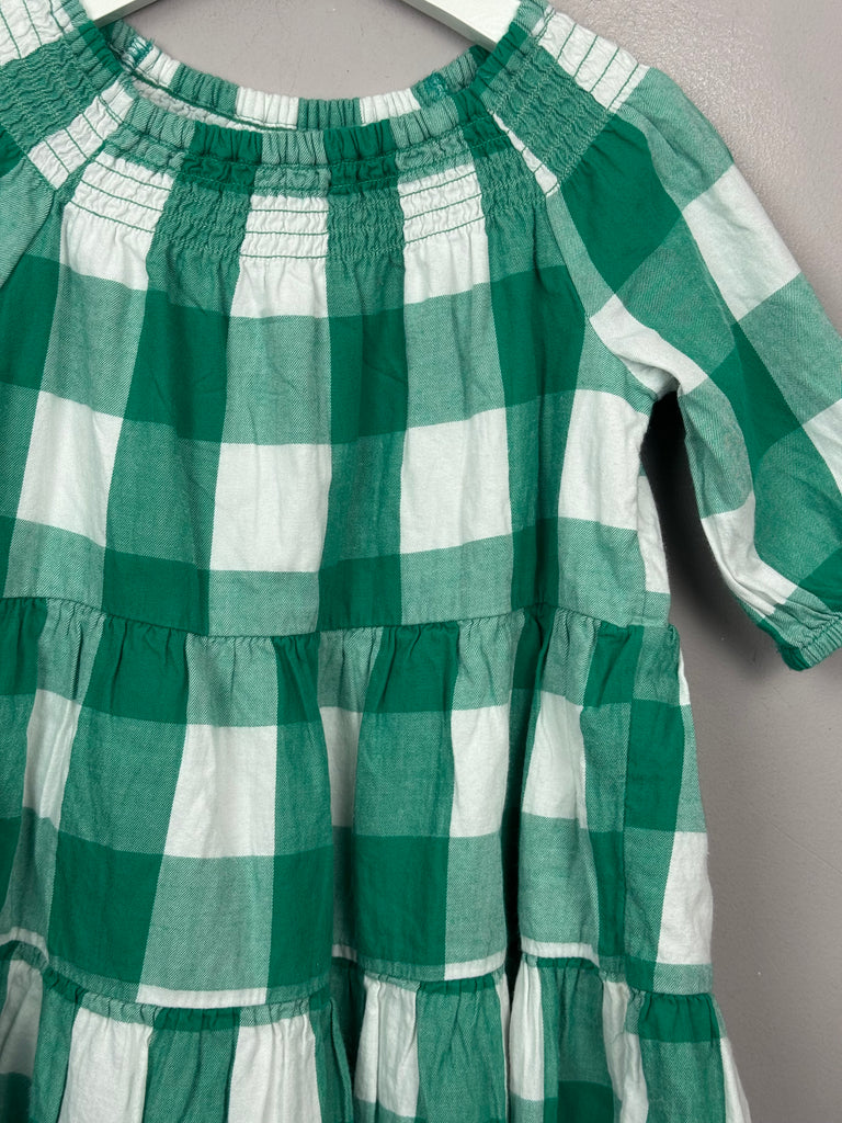 Preloved  John lewis green check dress 3y