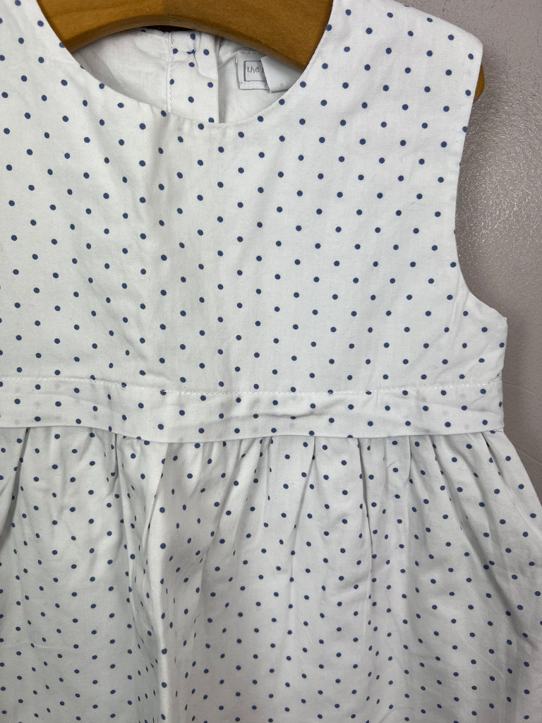 Second Hand Baby Little White Company white spot cotton dress 12-18m
