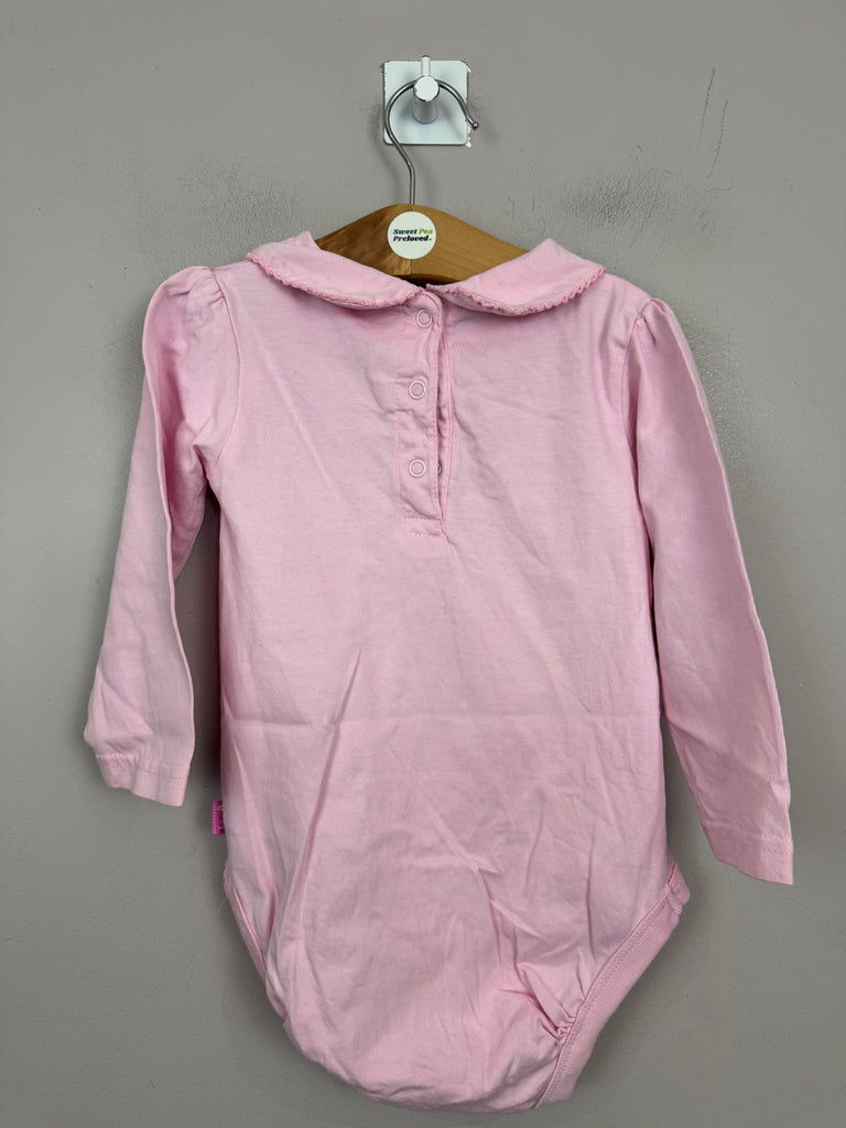 Second Hand Baby Jojo Maman Bebe Pink Long Sleeve Bodysuit 18-24m