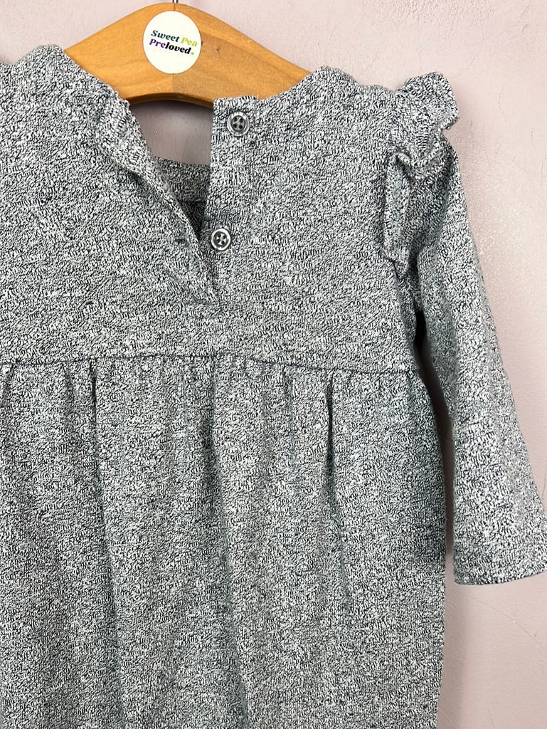 pre loved baby Gap grey ruffle playsuit 3-6m