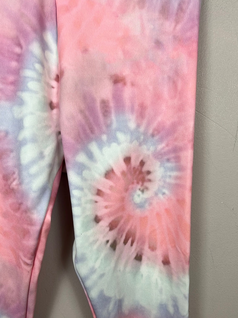 Secondhand kids Next pink tie dye active leggings 8y