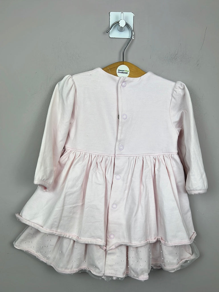 Emile et Rose baby pink tiered jersey dress 6m