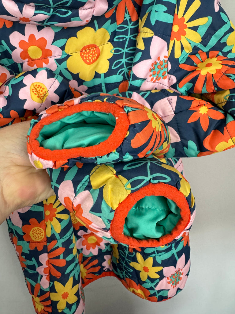 Secondhand Childrens Frugi Floral Reversible Toasty Trail Jacket 7-8y