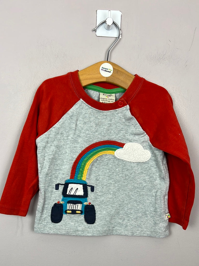 Secondhand baby Frugi Rainbow Raglan T-shirt 6-12m