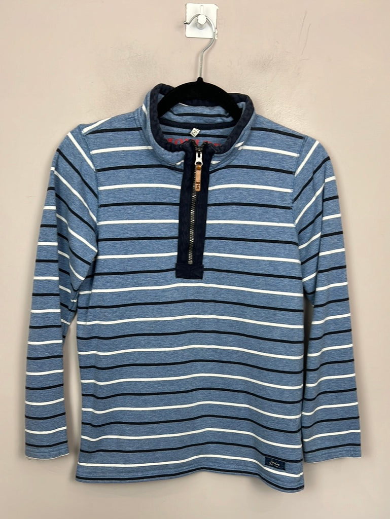 Joules blue stripe 1/4 zip sweatshirt 11-12y - Sweet Pea Preloved 