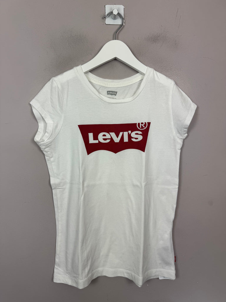 Levi's White Logo T-shirt 12y second hand children - sweet pea preloved 