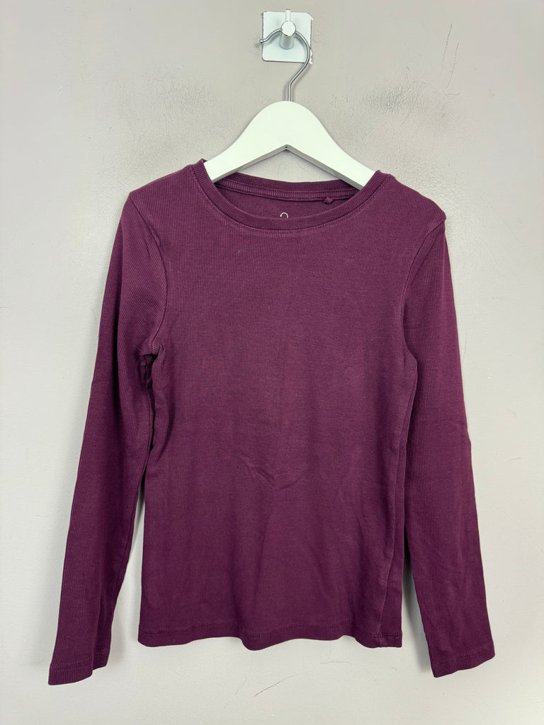 Next burgundy Ribbed T-shirt 7y - Sweet Pea Preloved