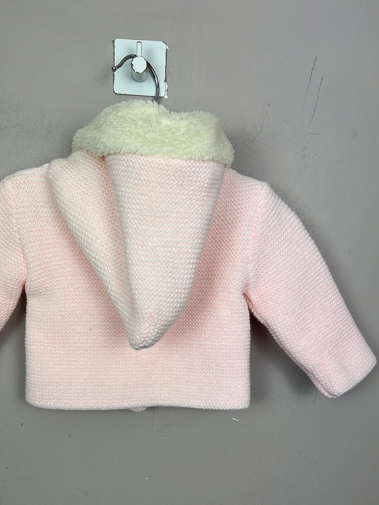 Second Hand 1m Kinder Pink Garter stitch Cardigan