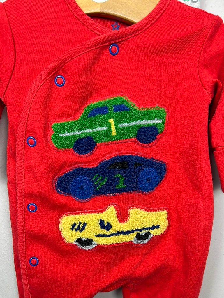 Pre Loved Baby Next Racing cars sleepsuits First Size